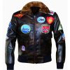 top gun leather jacket