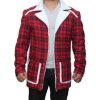 ryan reynolds red shearling jacket