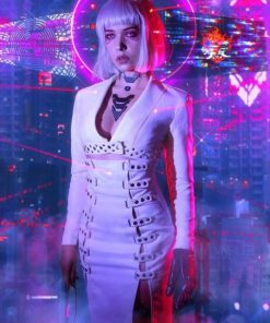 Cyberpunk 2077 Night City Neon Girl Coat